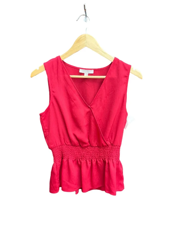 women's tops for gala dinnersRed Top Sleeveless Chelsea 28, Size S