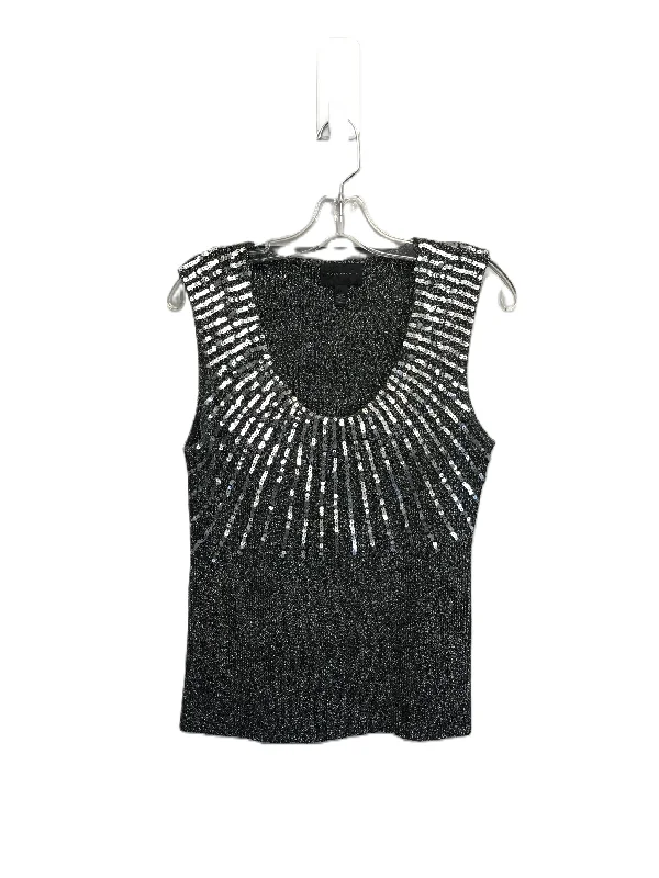 women's tops for cocktail partiesSilver Top Sleeveless By Investments, Size: L