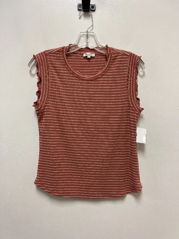 women's tops for cozy nights inStriped Pattern Top Sleeveless La Miel, Size L