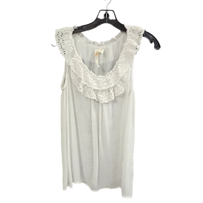 women's tops for those who want to add a bit of flair and personality to their looksWhite Top Sleeveless Adiva, Size M