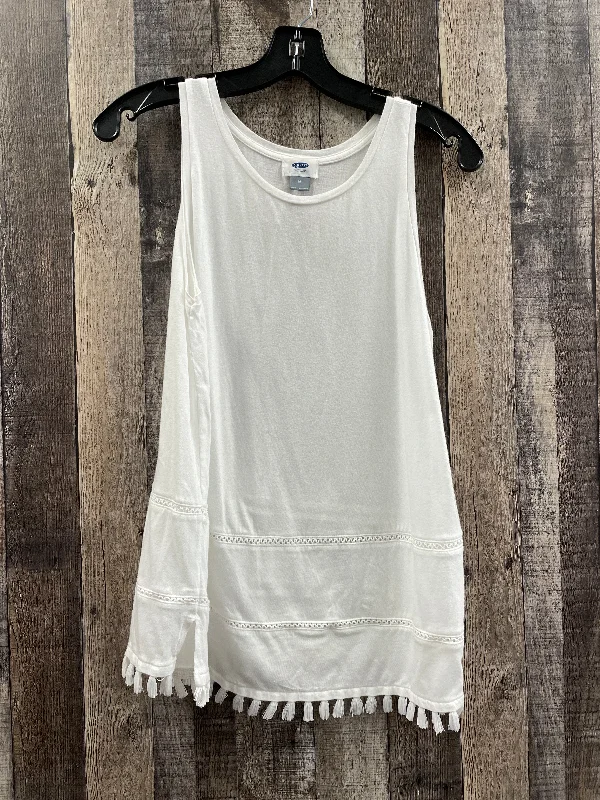 women's tops with floral printsWhite Top Sleeveless Old Navy, Size M