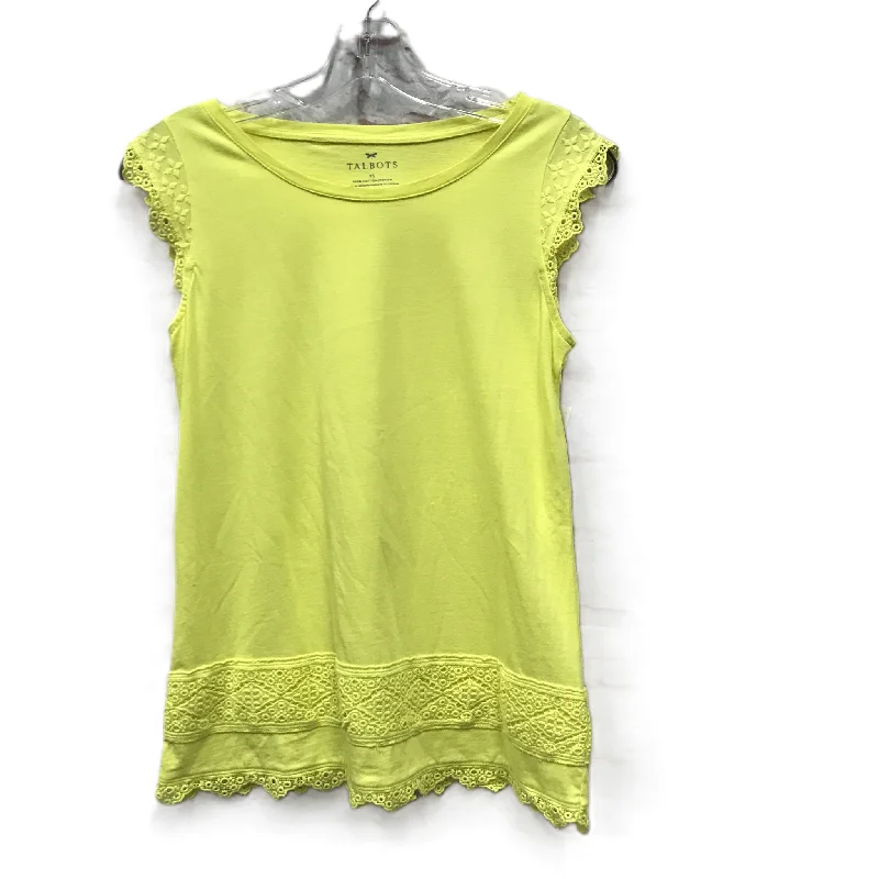 women's tops for date nightsYellow Top Sleeveless By Talbots, Size: Xs